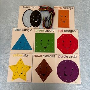 Color & Shape Lacing Learning Cards